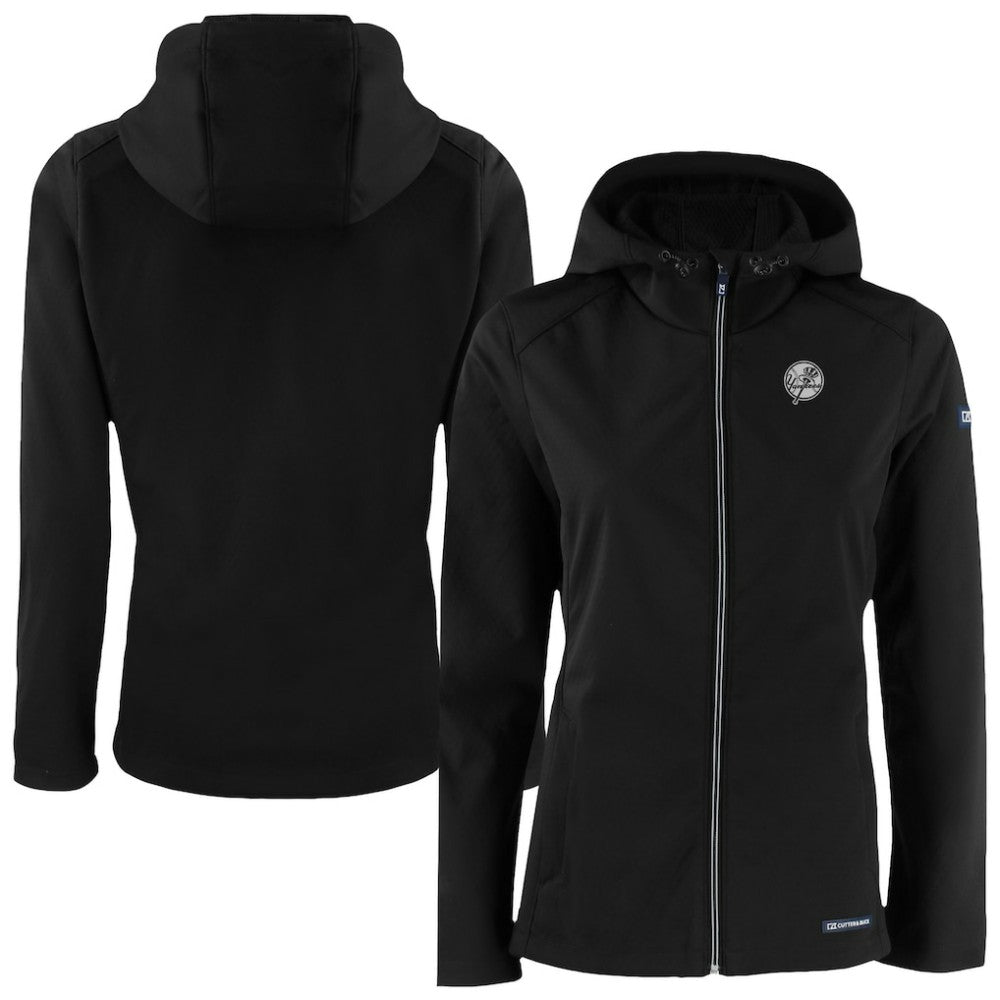 New York Yankees Cutter & Buck Women's Evoke Eco Softshell Recycled Full-Zip Hoodie Jacket Online