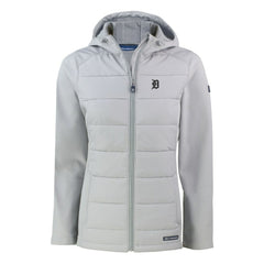 Detroit Tigers Cutter & Buck Women's Evoke Hybrid Eco Softshell Recycled Full-Zip Hooded Jacket Online