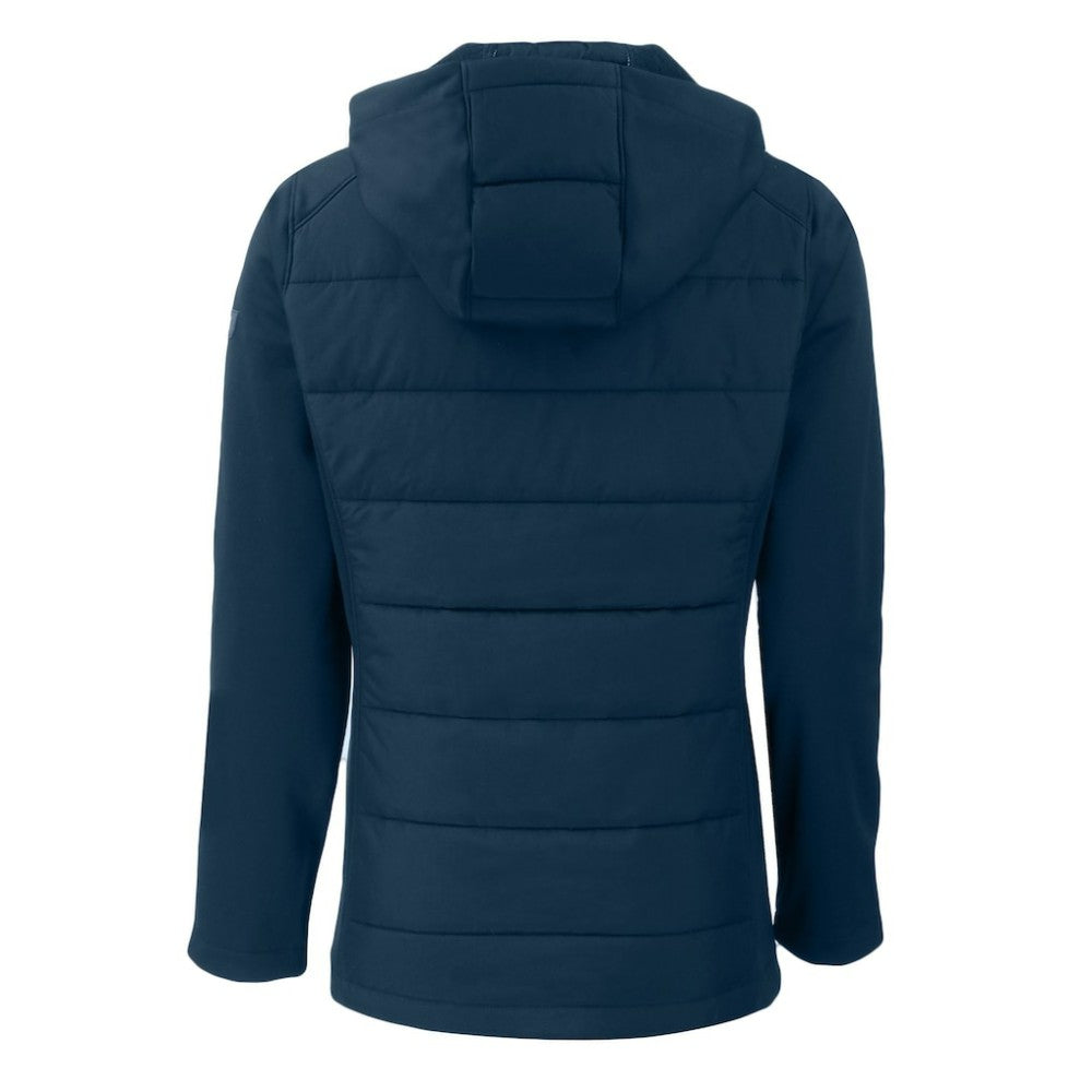 Minnesota Twins Cutter & Buck Women's Evoke Hybrid Eco Softshell Recycled Full-Zip Hooded Jacket for sale