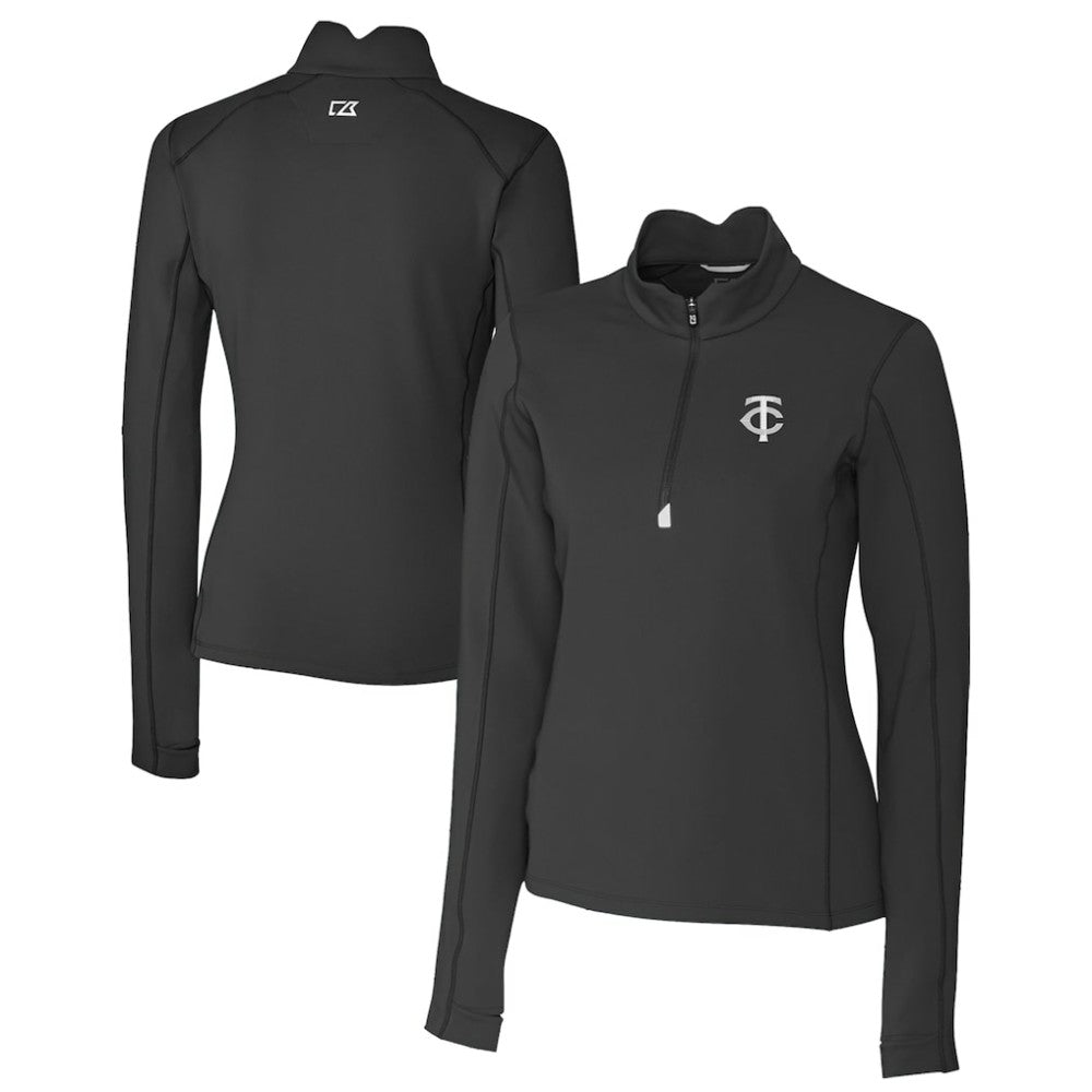 Minnesota Twins Cutter & Buck Women's Traverse Stretch Quarter-Zip Pullover Top Sale