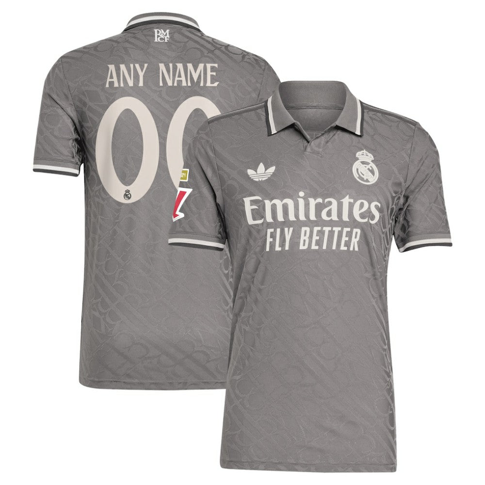 Adidas - Real Madrid Originals 2024/25 Third Custom Jersey - Charcoal