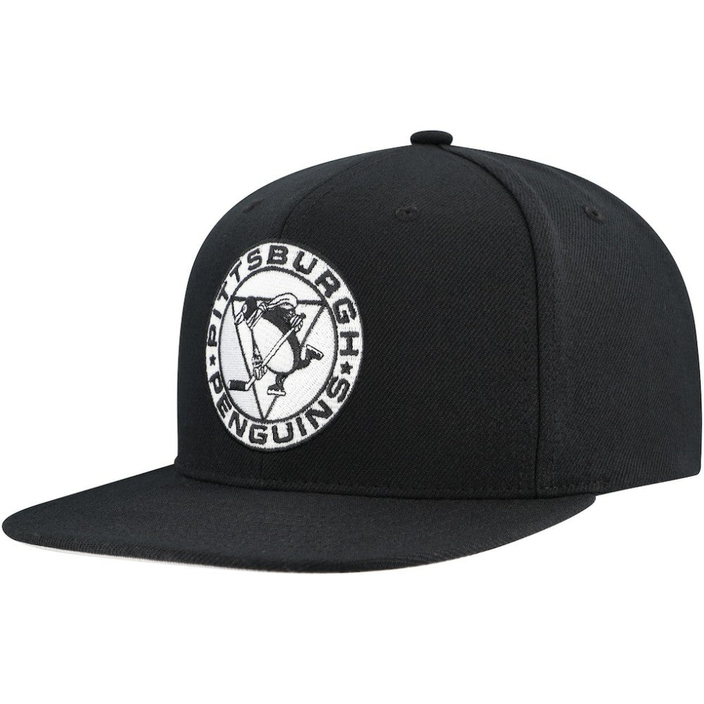 Pittsburgh Penguins Mitchell & Ness Team Snapback Hat - Black | NHL Lifestyle