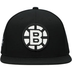 Boston Bruins Mitchell & Ness Team Snapback Hat - Black | NHL Clearance
