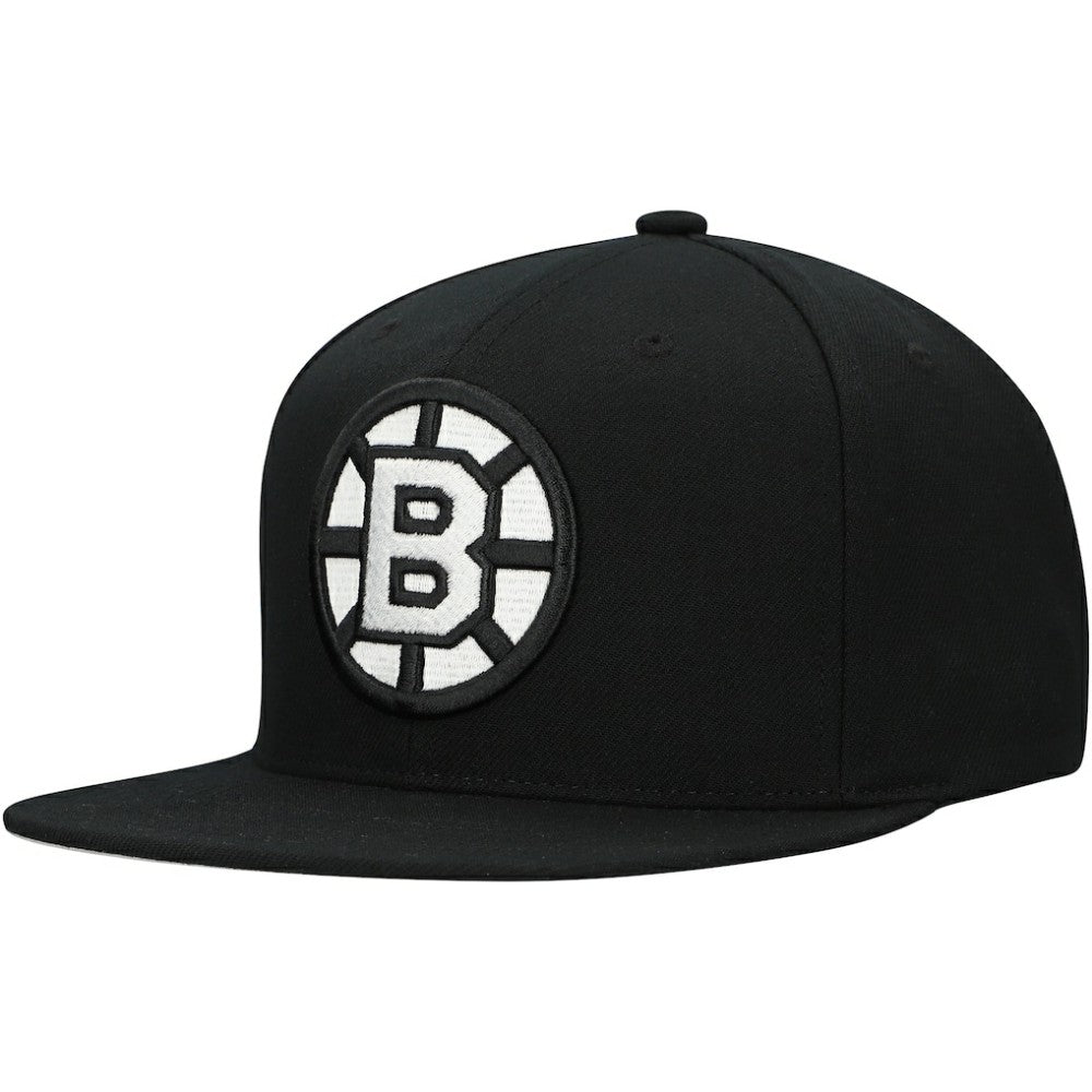 Boston Bruins Mitchell & Ness Team Snapback Hat - Black | NHL Clearance