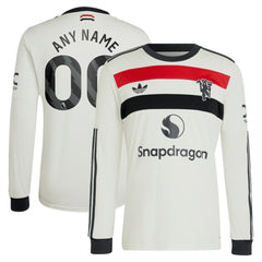 Adidas - Manchester United Originals 2024/25 Third Custom Replica Long Sleeve Jersey - Cream