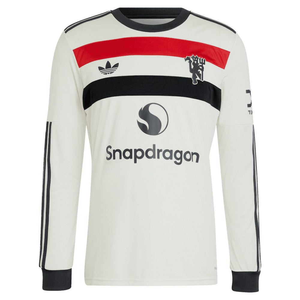 Adidas - Manchester United Originals 2024/25 Third Custom Replica Long Sleeve Jersey - Cream