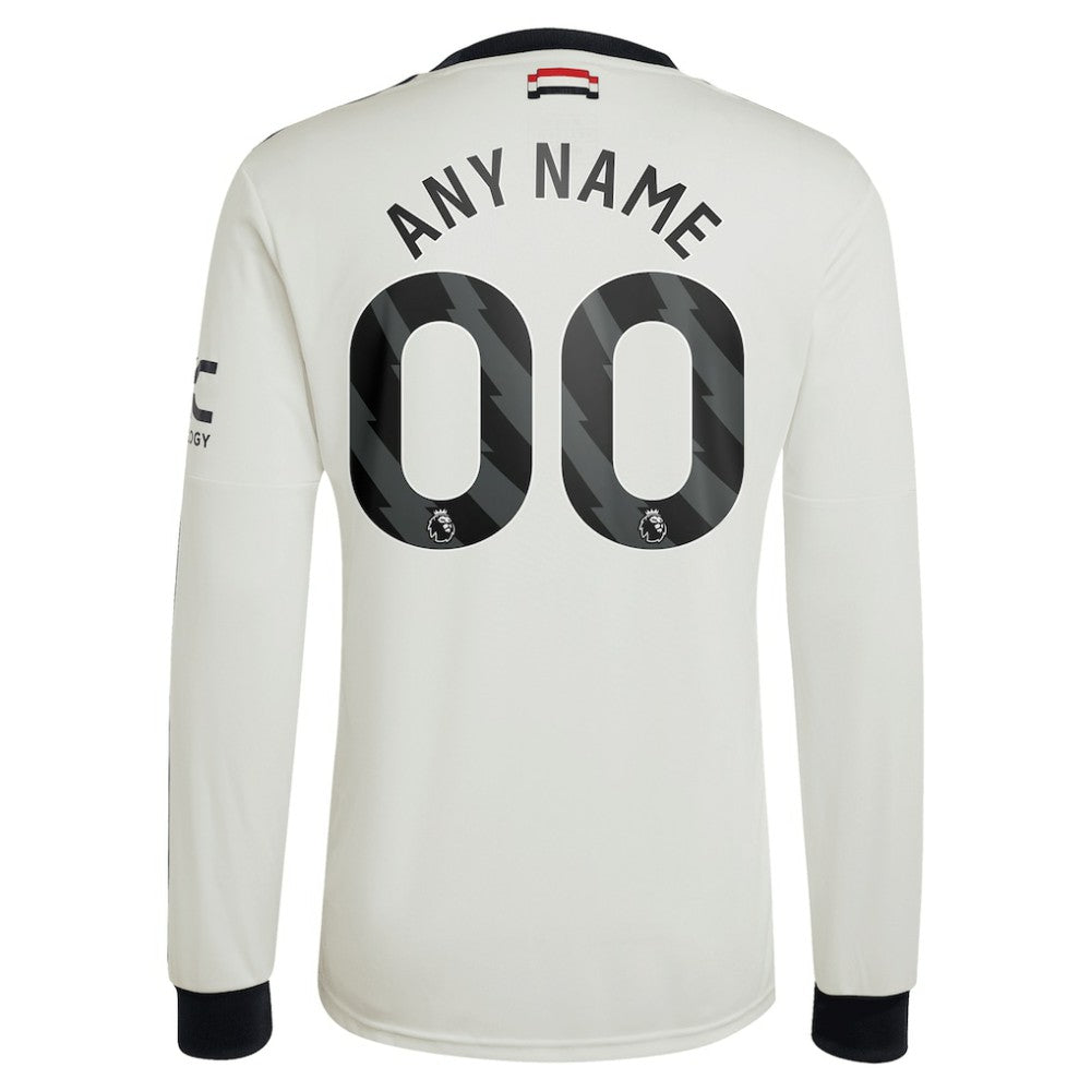 Adidas - Manchester United Originals 2024/25 Third Custom Replica Long Sleeve Jersey - Cream