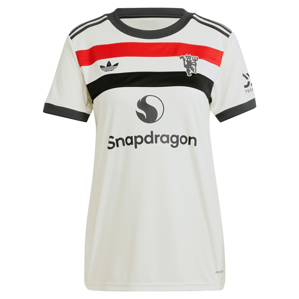 Adidas - Manchester United Originals Women's 2024/25 Third Custom Replica Jersey - Cream
