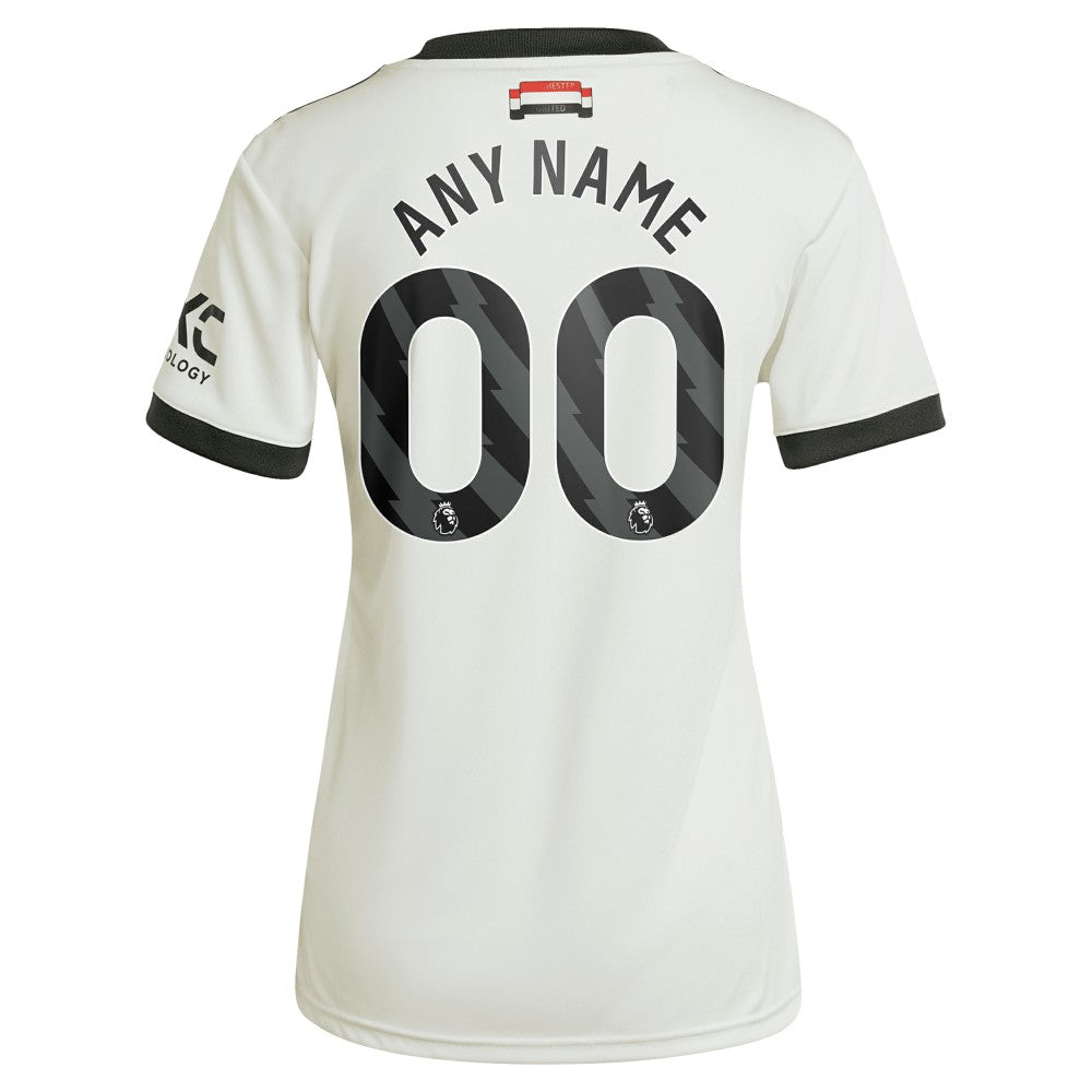 Adidas - Manchester United Originals Women's 2024/25 Third Custom Replica Jersey - Cream