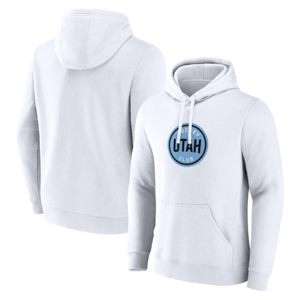 Utah Mammoth Fanatics Draft Logo Pullover Hoodie - White | Fanatics Lifestyle