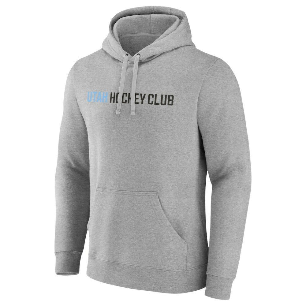 Utah Mammoth Fanatics Wordmark Logo Fleece Pullover Hoodie - Heather Gray | Fanatics sale