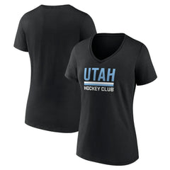 Utah Mammoth Fanatics Women's Secondary Logo V-Neck T-Shirt - Black | Fanatics online