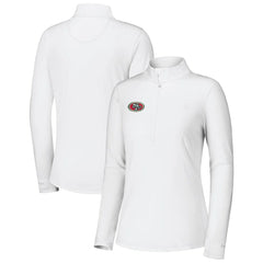 San Francisco 49ers Women's Sport Playa Vista IslandZone Quarter-Zip Jacket - White - Tommy Bahama