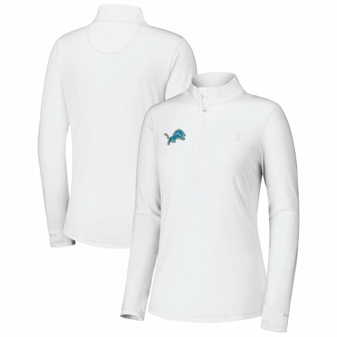 Detroit Lions Women's Sport Playa Vista IslandZone Quarter-Zip Jacket - White - Tommy Bahama