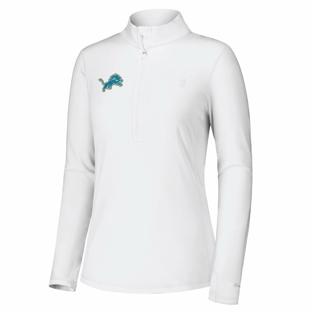 Detroit Lions Women's Sport Playa Vista IslandZone Quarter-Zip Jacket - White - Tommy Bahama