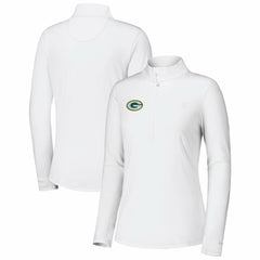 Green Bay Packers Women's Sport Playa Vista IslandZone Quarter-Zip Jacket - White - Tommy Bahama