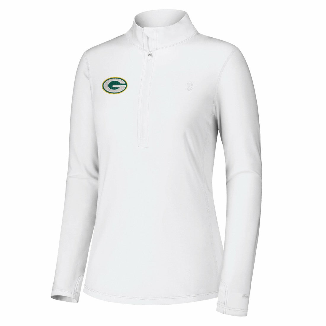 Green Bay Packers Women's Sport Playa Vista IslandZone Quarter-Zip Jacket - White - Tommy Bahama