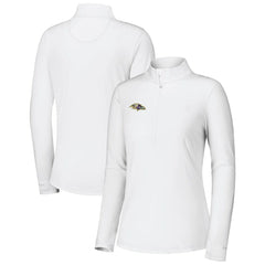 Baltimore Ravens Women's Sport Playa Vista IslandZone Quarter-Zip Jacket - White - Tommy Bahama