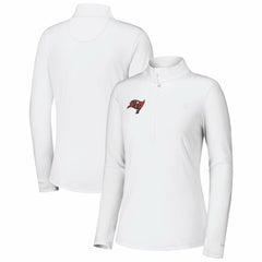 Tampa Bay Buccaneers Women's Sport Playa Vista IslandZone Quarter-Zip Jacket - White - Tommy Bahama