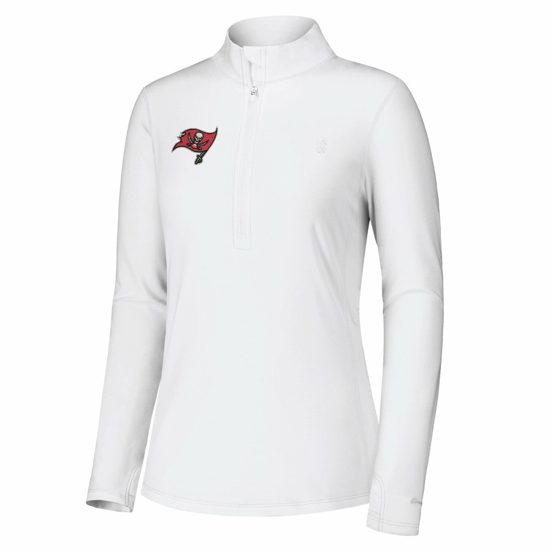 Tampa Bay Buccaneers Women's Sport Playa Vista IslandZone Quarter-Zip Jacket - White - Tommy Bahama