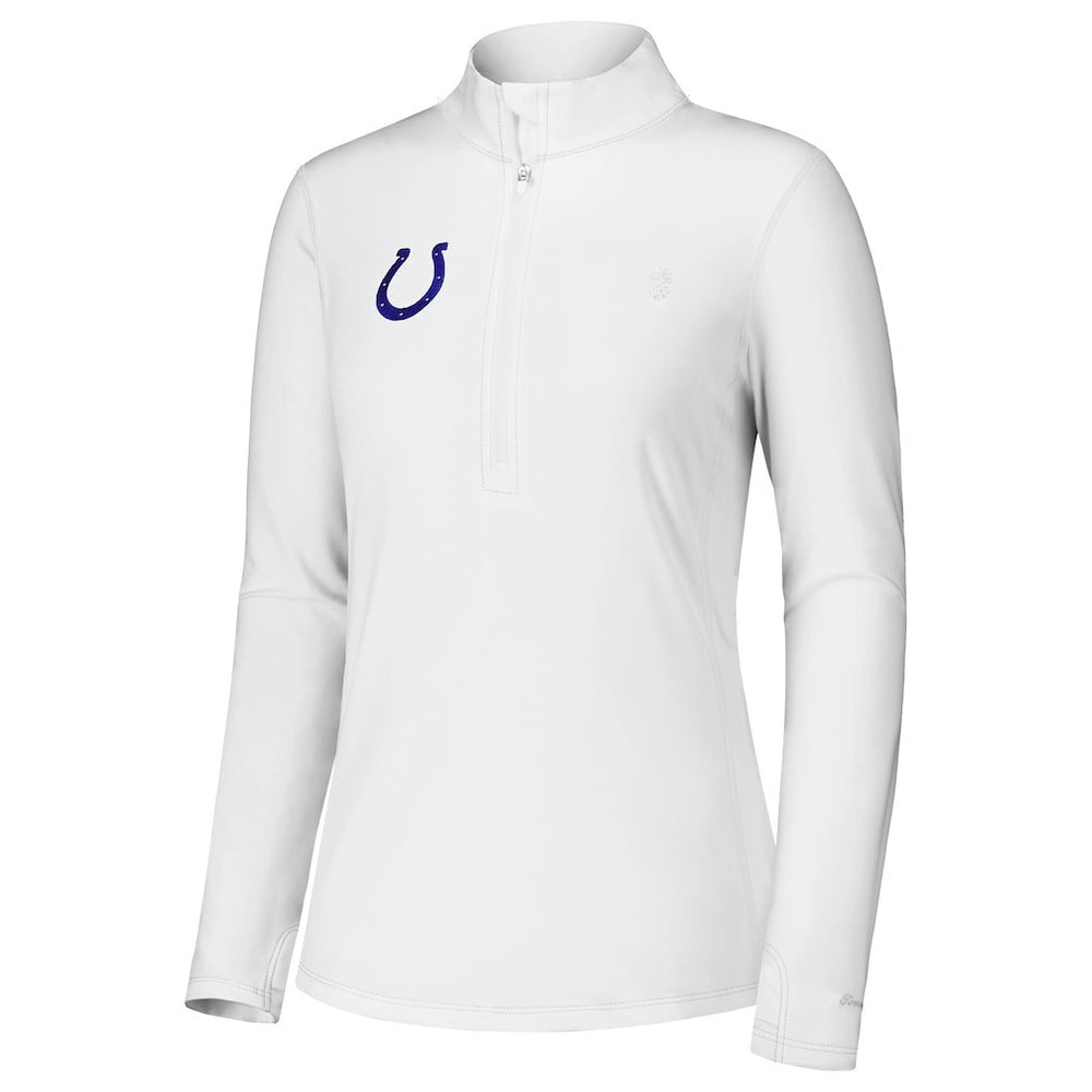 Indianapolis Colts Women's Sport Playa Vista IslandZone Quarter-Zip Jacket - White - Tommy Bahama