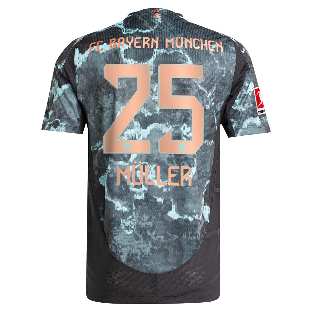 Adidas - Thomas Müller Bayern Munich 2024/25 Away Player Jersey - Black