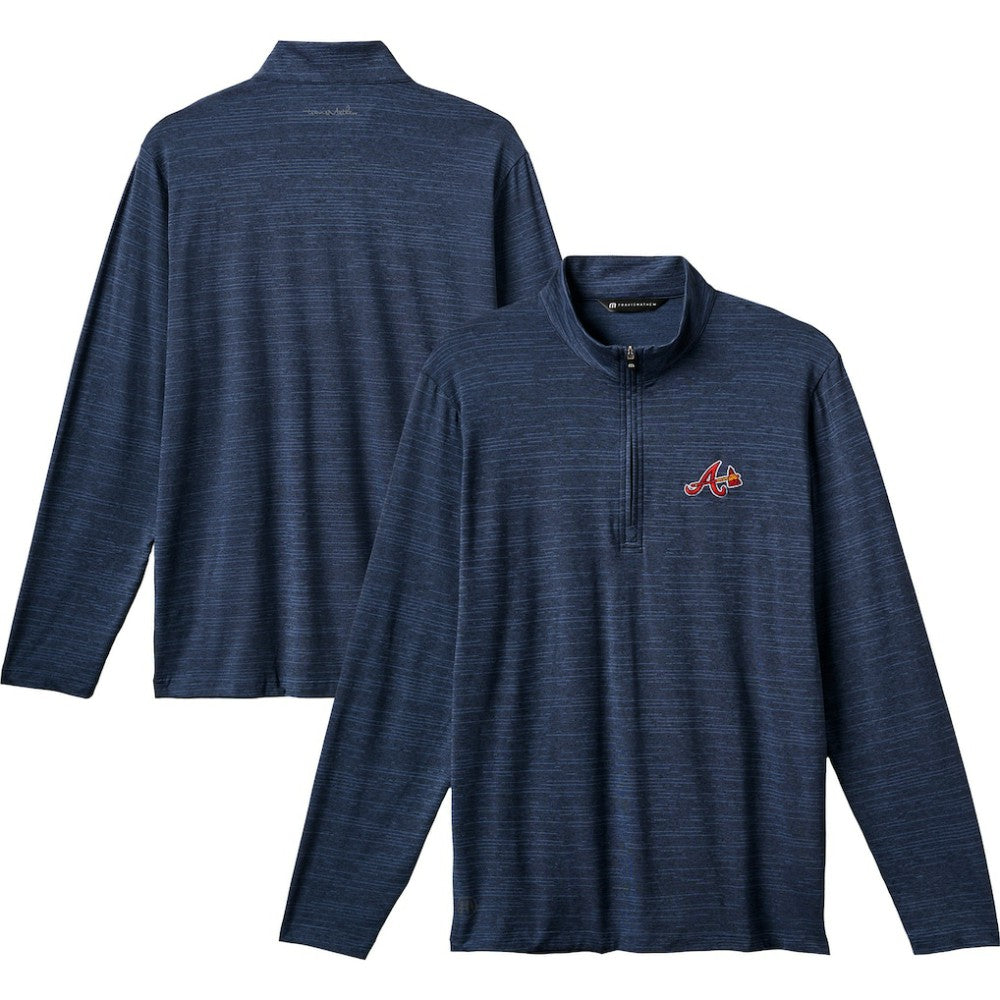 Atlanta Braves TravisMathew The Heater Quarter-Zip Pullover Top Sale