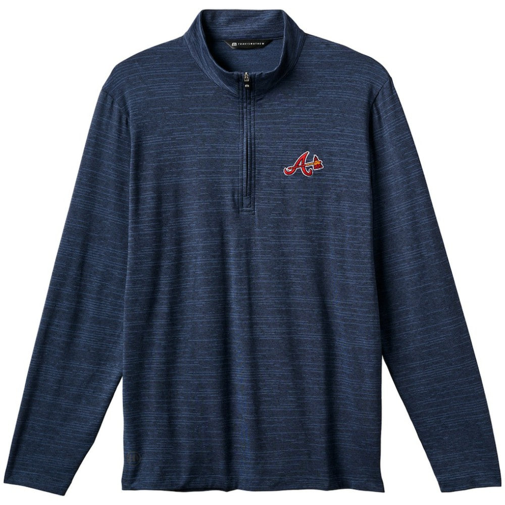 Atlanta Braves TravisMathew The Heater Quarter-Zip Pullover Top Sale