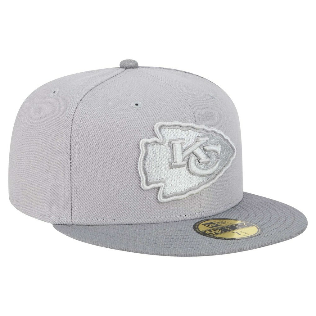 Kansas City Chiefs New Era Iron Cloud 59FIFTY Fitted Hat - Gray/Graphite - NFL