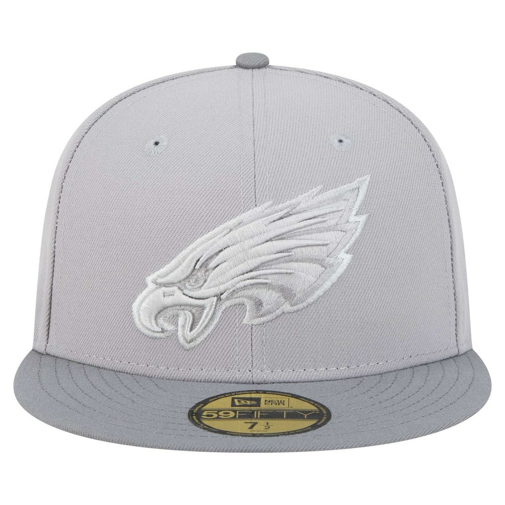 Philadelphia Eagles New Era Iron Cloud 59FIFTY Fitted Hat - Gray/Graphite - NFL
