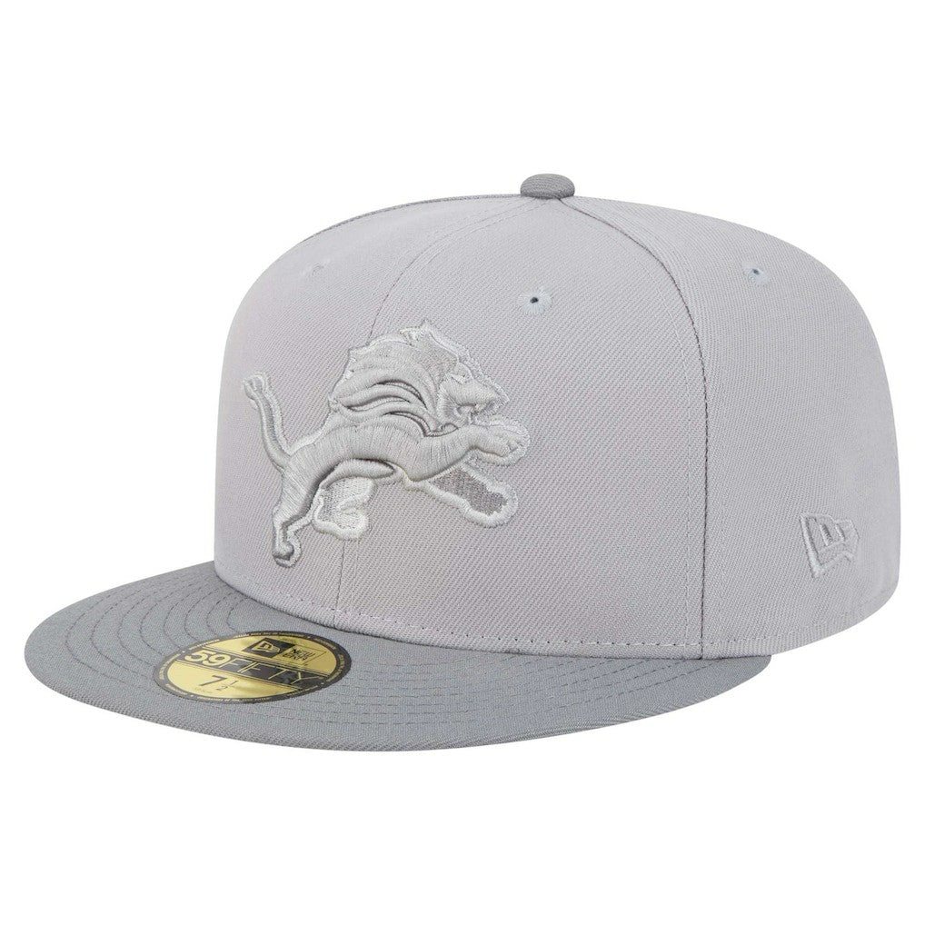 Detroit Lions New Era Iron Cloud 59FIFTY Fitted Hat - Gray/Graphite - NFL