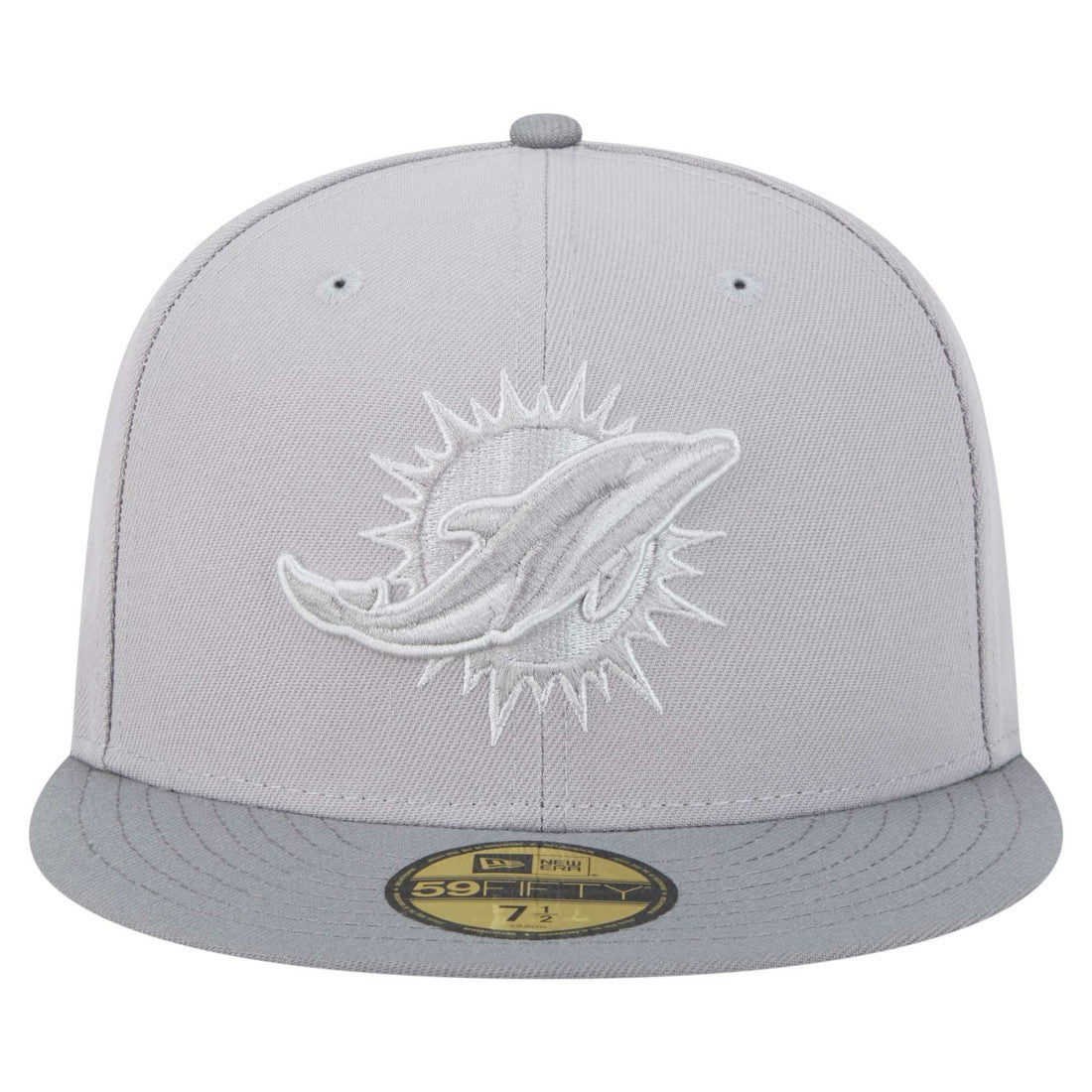 Miami Dolphins New Era Iron Cloud 59FIFTY Fitted Hat - Gray/Graphite - NFL