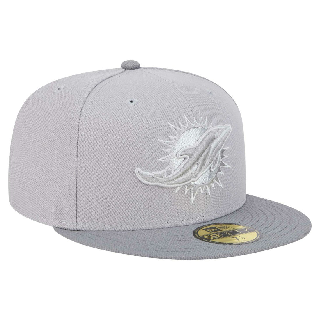Miami Dolphins New Era Iron Cloud 59FIFTY Fitted Hat - Gray/Graphite - NFL