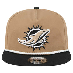 Miami Dolphins New Era Desert Golfer Snapback Hat - Khaki/Black - NFL