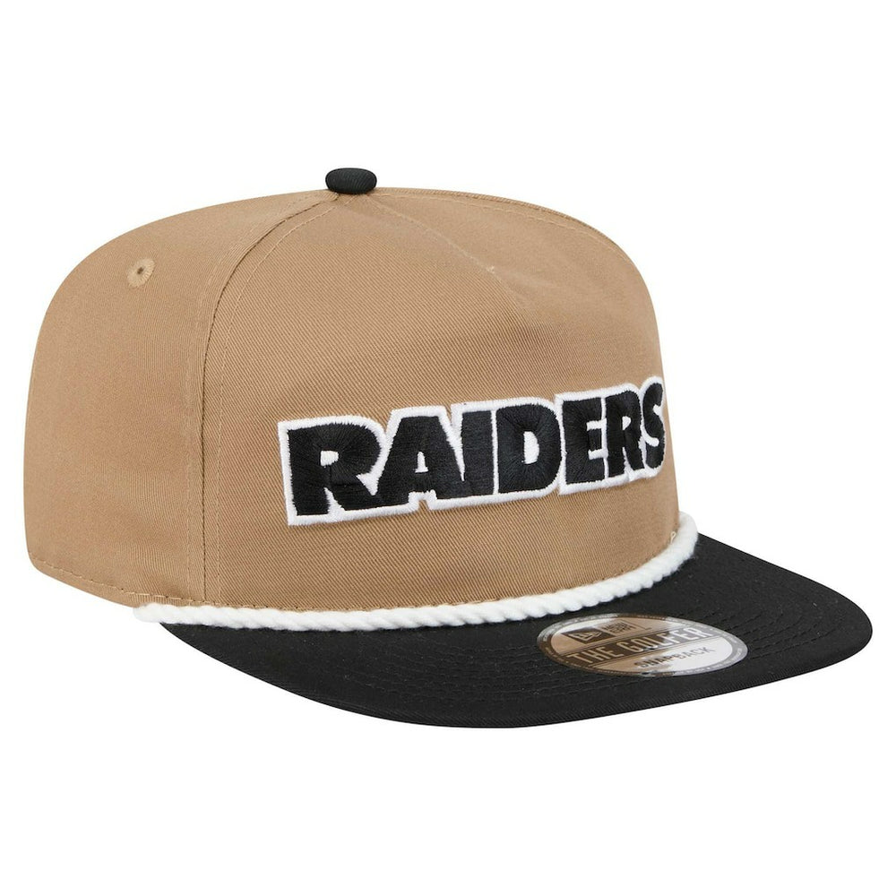 Las Vegas Raiders New Era Desert Golfer Snapback Hat - Khaki/Black - NFL