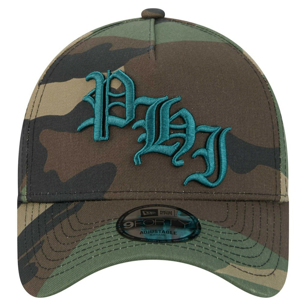 Philadelphia Eagles New Era Mystic Camo A-Frame 9FORTY Adjustable Hat - Camo - NFL