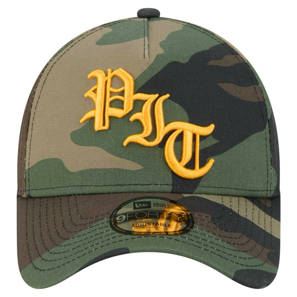 Pittsburgh Steelers New Era Mystic Camo A-Frame 9FORTY Adjustable Hat - Camo - NFL