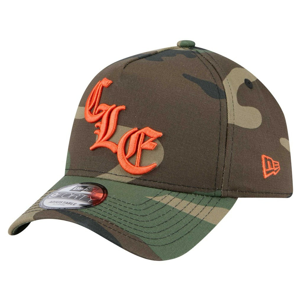 Cleveland Browns New Era Mystic Camo A-Frame 9FORTY Adjustable Hat - Camo - NFL