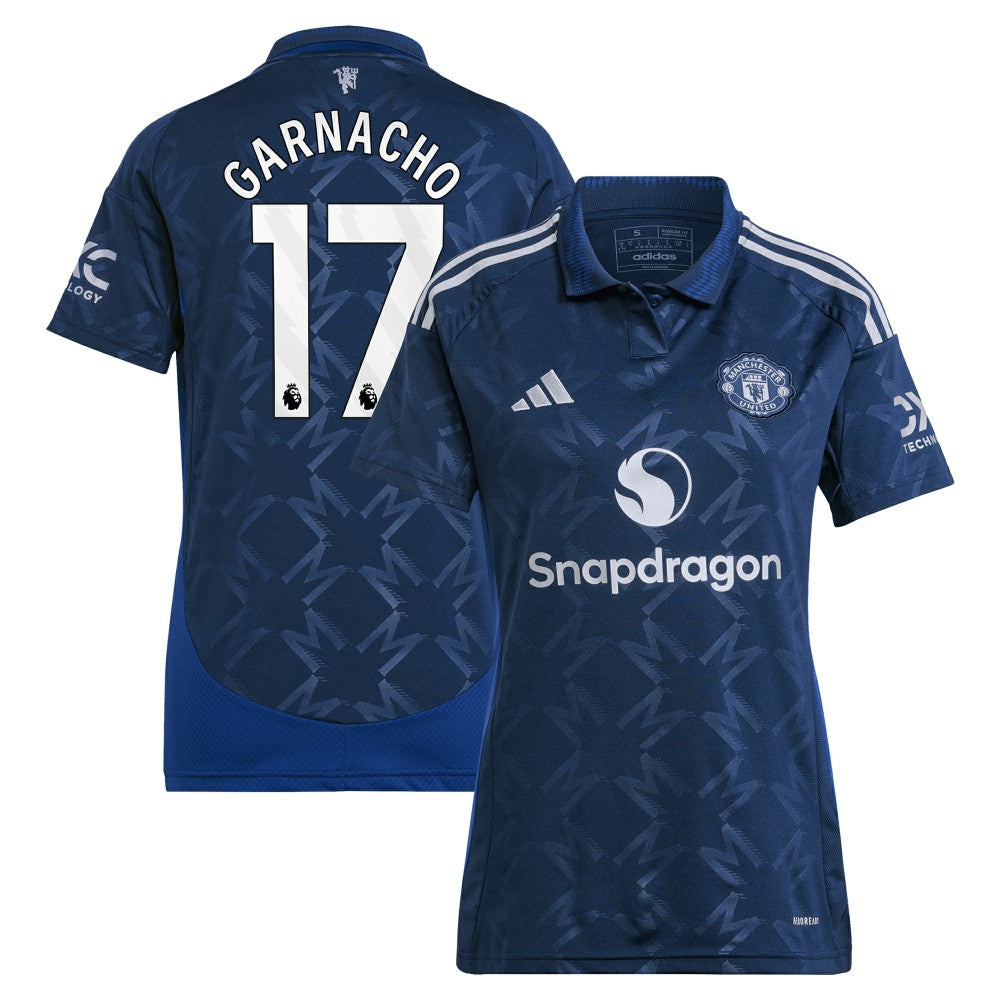 Adidas - Alejandro Garnacho Manchester United Women's 2024/25 Away Replica Player Jersey - Navy