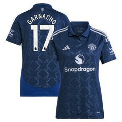 Adidas - Alejandro Garnacho Manchester United Women's 2024/25 Away Replica Player Jersey - Navy