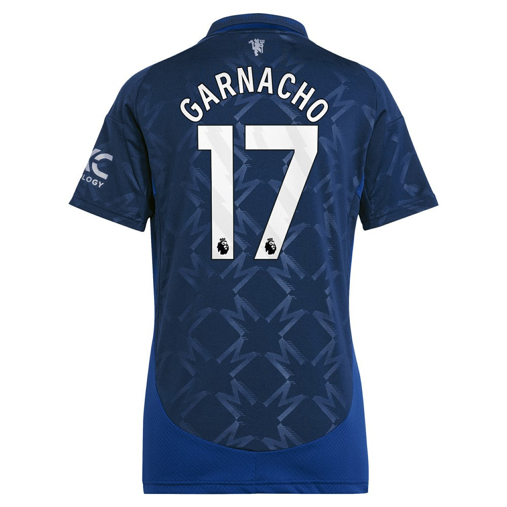 Adidas - Alejandro Garnacho Manchester United Women's 2024/25 Away Replica Player Jersey - Navy