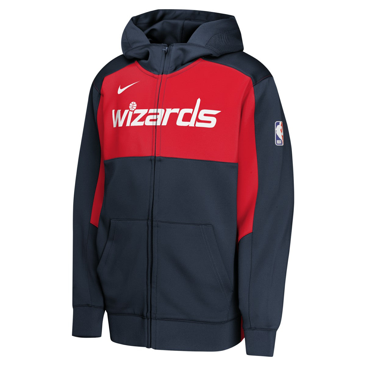 Nike Washington Wizards Youth Authentic On-Court Showtime Performance Full-Zip Hoodie Navy/Red