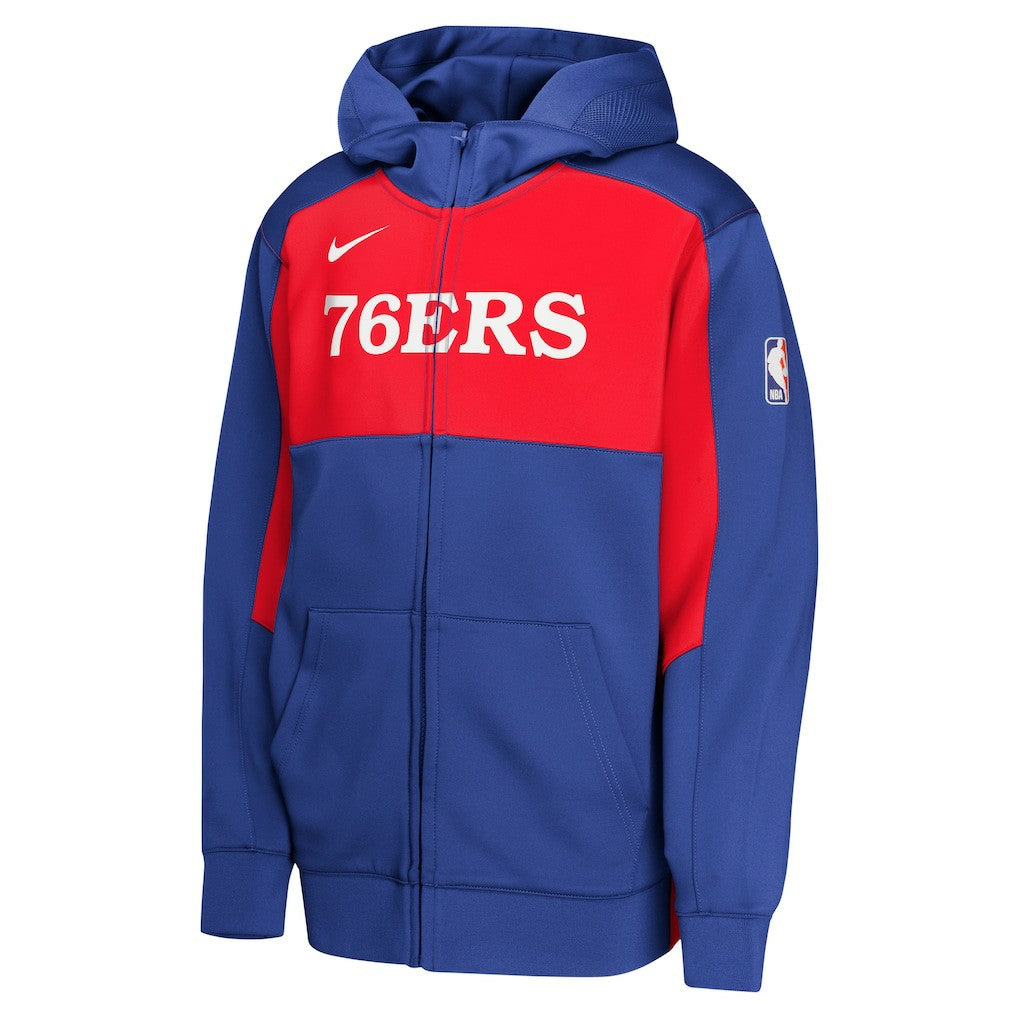 Nike Philadelphia 76ers Youth Authentic On-Court Showtime Performance Full-Zip Hoodie Royal/Red
