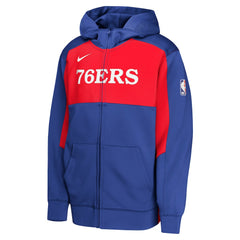 Nike Philadelphia 76ers Youth Authentic On-Court Showtime Performance Full-Zip Hoodie Royal/Red