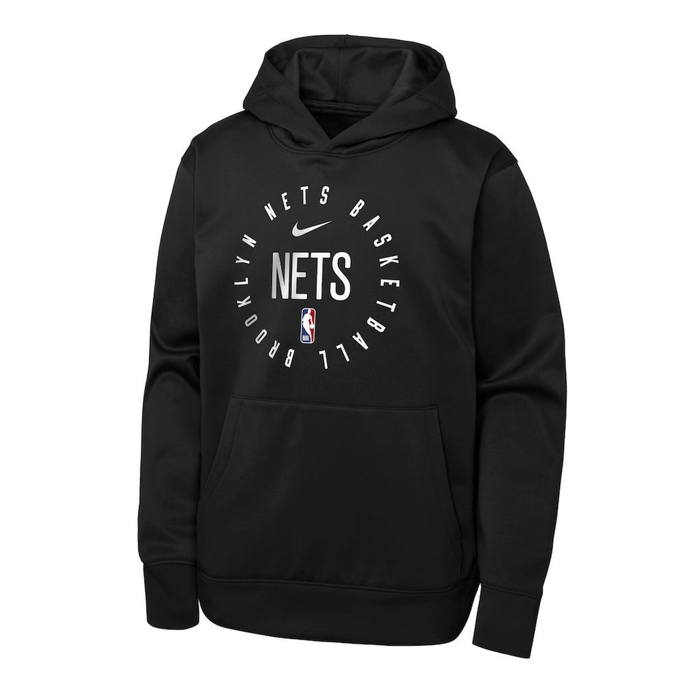 Nike Brooklyn Nets Youth Performance Practice Spotlight Pullover Hoodie Black
