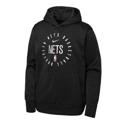 Nike Brooklyn Nets Youth Performance Practice Spotlight Pullover Hoodie Black