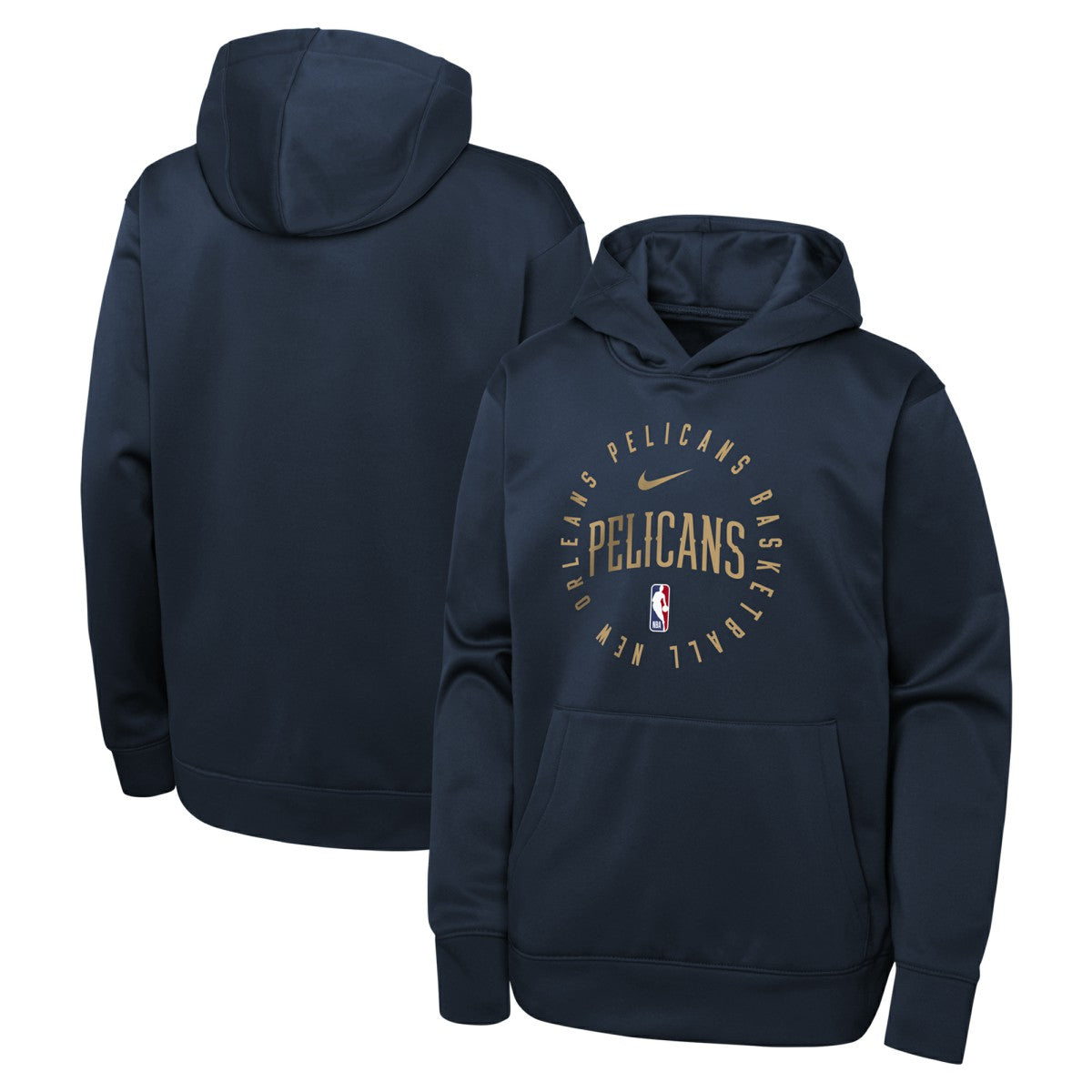 Nike New Orleans Pelicans Youth Performance Practice Spotlight Pullover Hoodie Navy