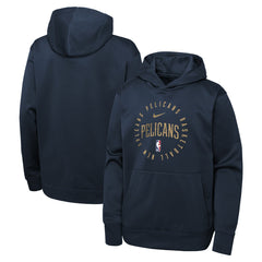 Nike New Orleans Pelicans Youth Performance Practice Spotlight Pullover Hoodie Navy