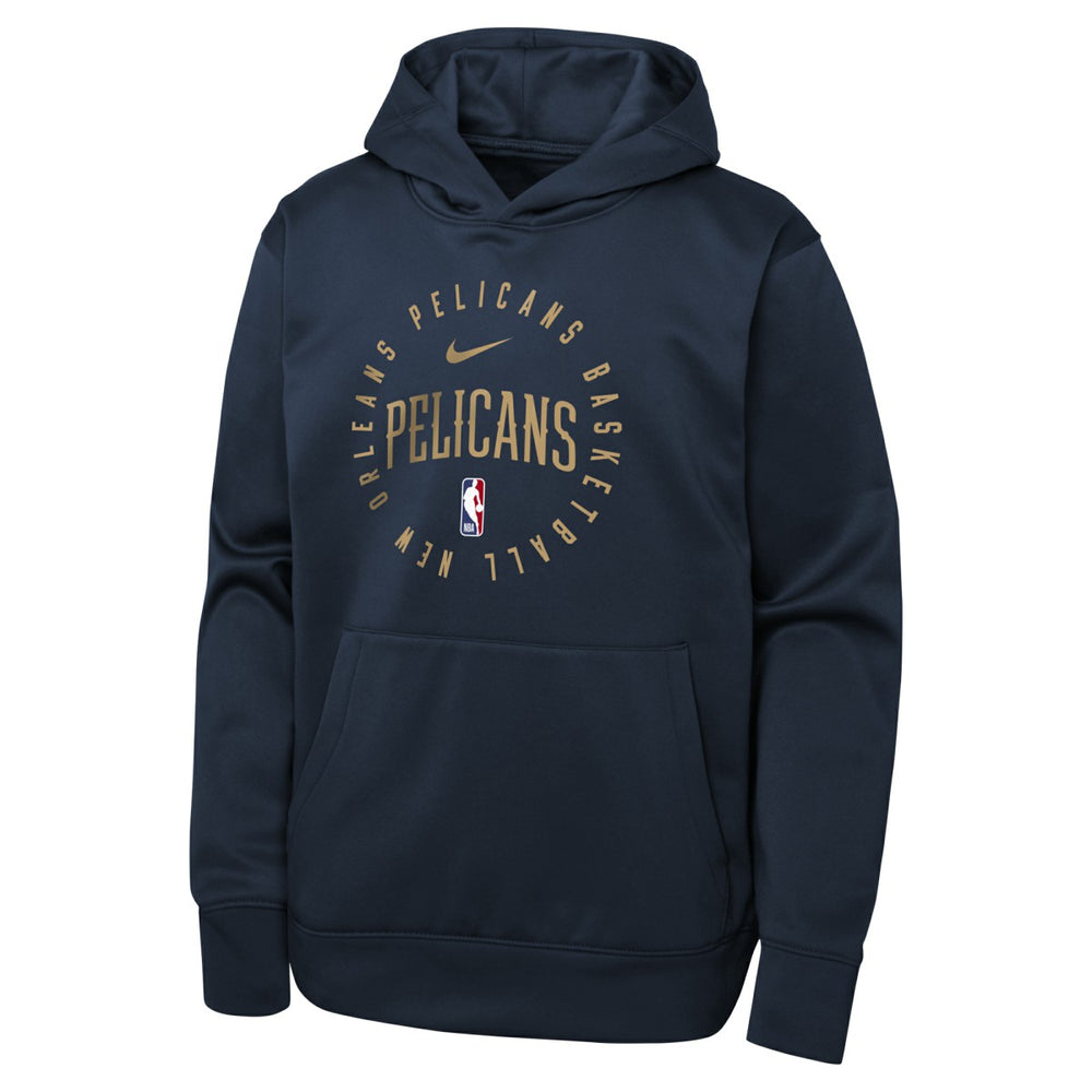 Nike New Orleans Pelicans Youth Performance Practice Spotlight Pullover Hoodie Navy
