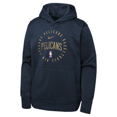 Nike New Orleans Pelicans Youth Performance Practice Spotlight Pullover Hoodie Navy
